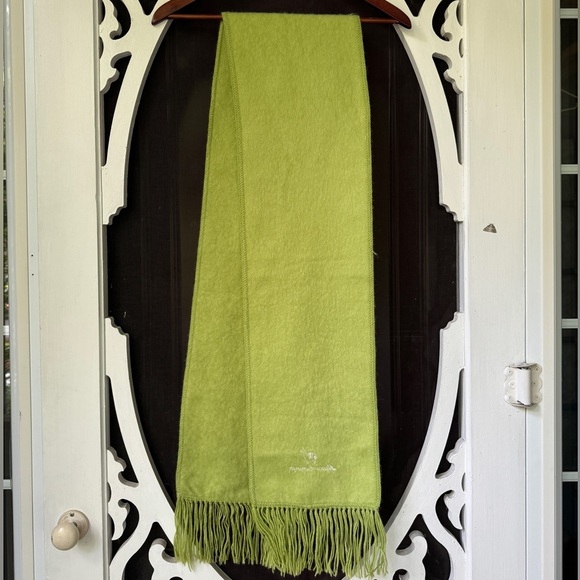 Lime Green Alpaca Scarf - Picture 1 of 4